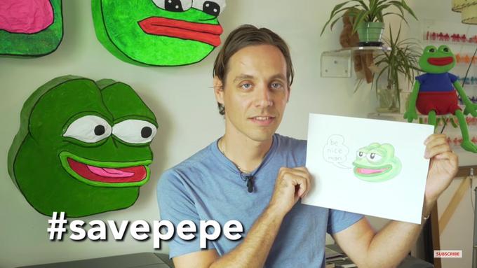 Matt Furie with Pepe